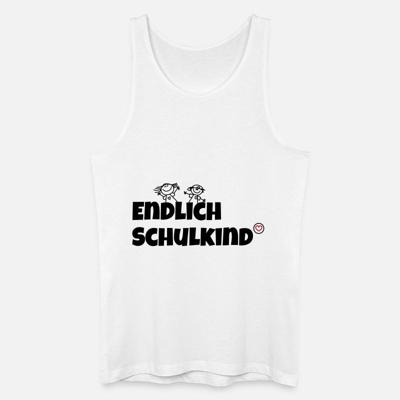 Endlich Schulkind - Männer Bio Tank Top - Weiß