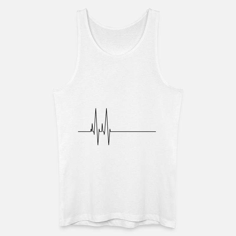 puls beep - Männer Bio Tank Top - Weiß