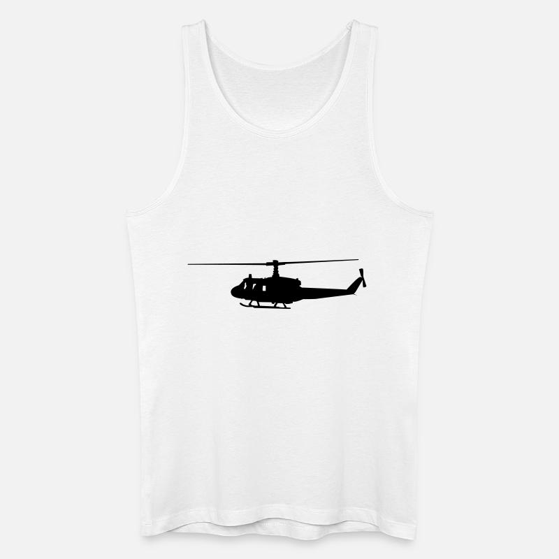 Hubschrauber - Männer Bio Tank Top - Weiß
