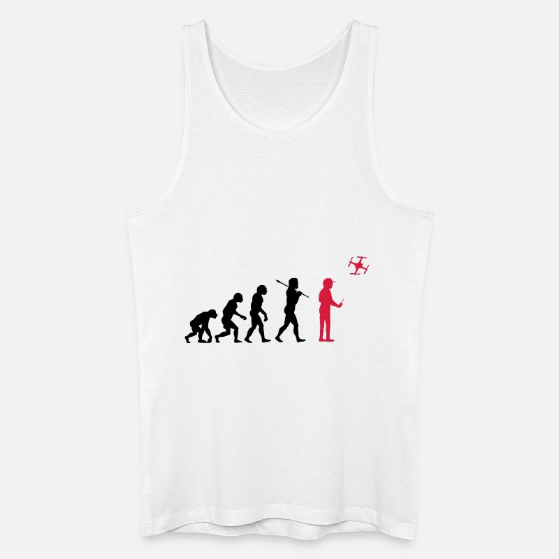 The drone evolution - Männer Bio Tank Top - Weiß