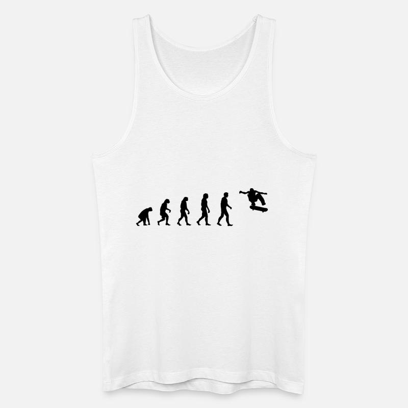 Evolution Skate - Männer Bio Tank Top - Weiß