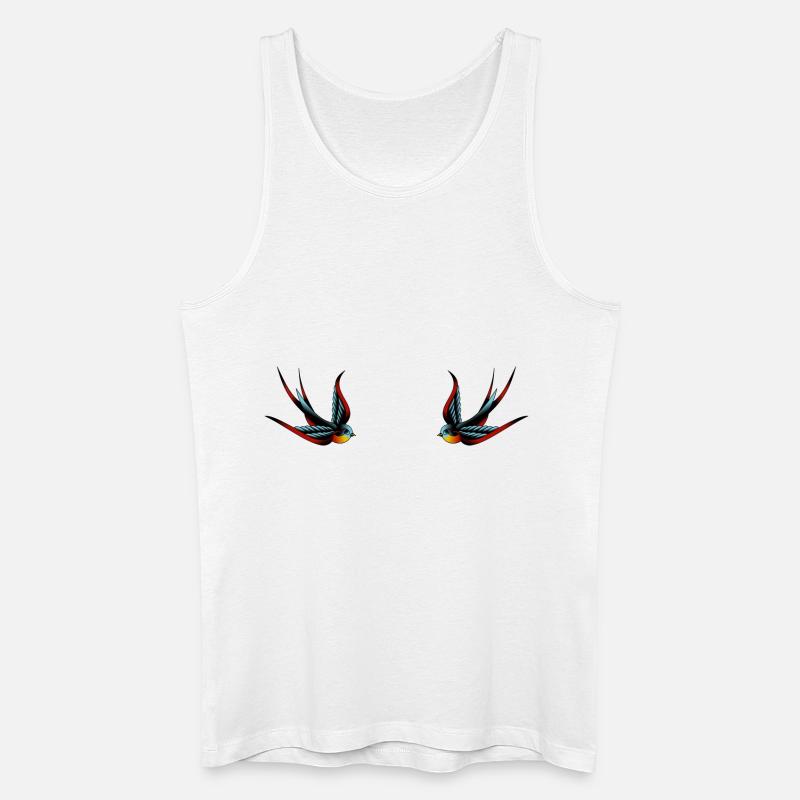 Schwalben - Männer Bio Tank Top - Weiß