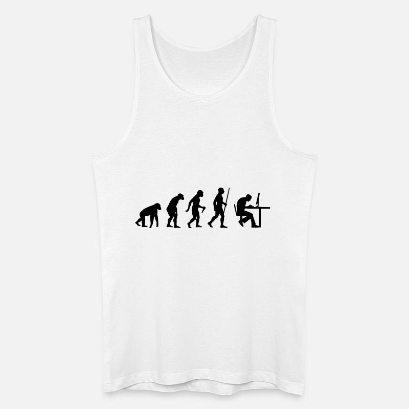 Geek Evolution - Männer Bio Tank Top - Weiß