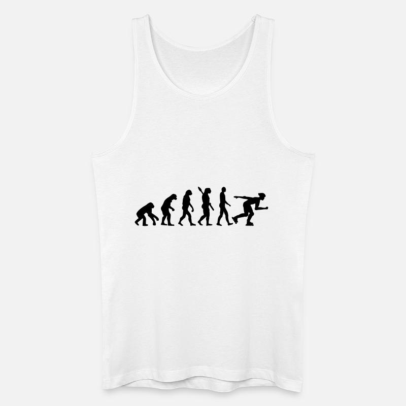 Évolution inline skating - Débardeur bio Homme - blanc