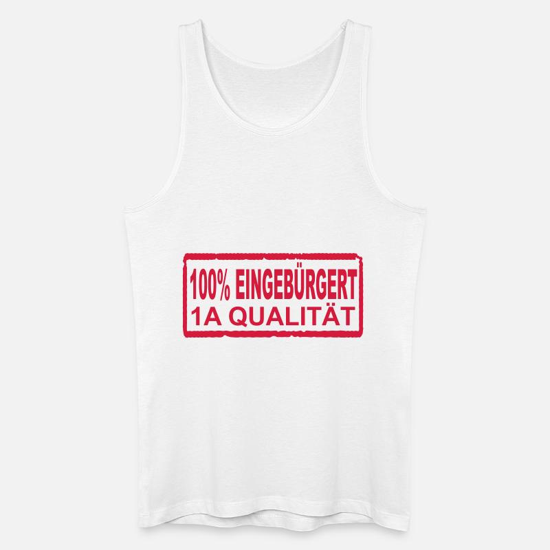 100% eingebürgert - Männer Bio Tank Top - Weiß