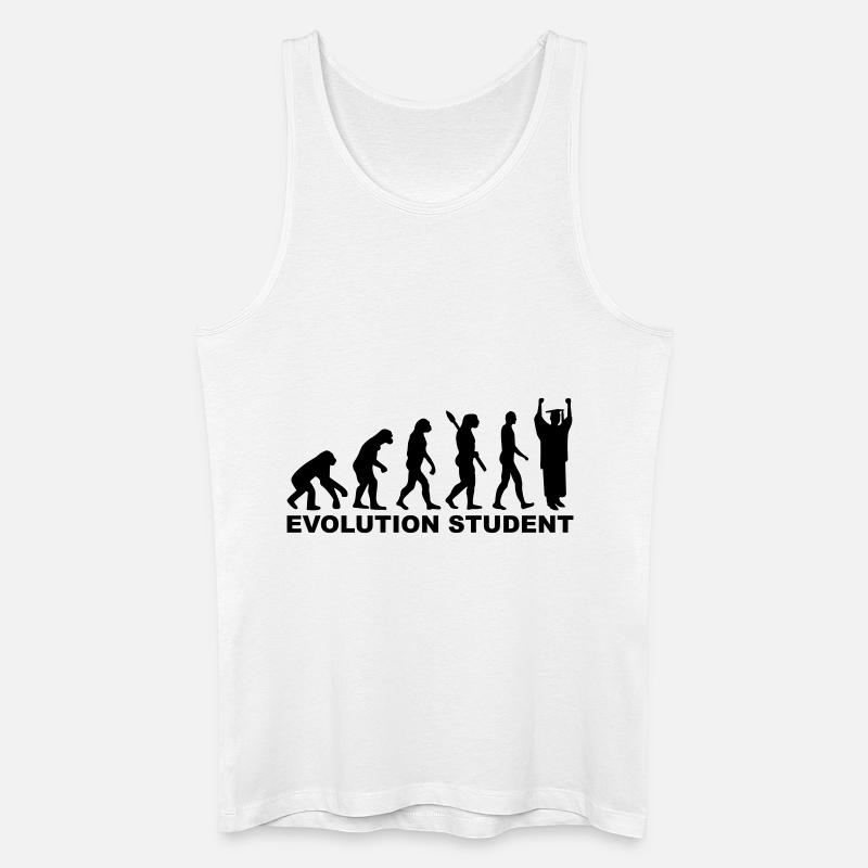 Evolution Student - Débardeur bio Homme - blanc