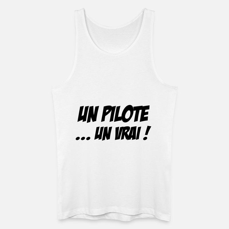 Rennfahrer / Pilot / Auto / Luftfahrt / Luft - Männer Bio Tank Top - Weiß
