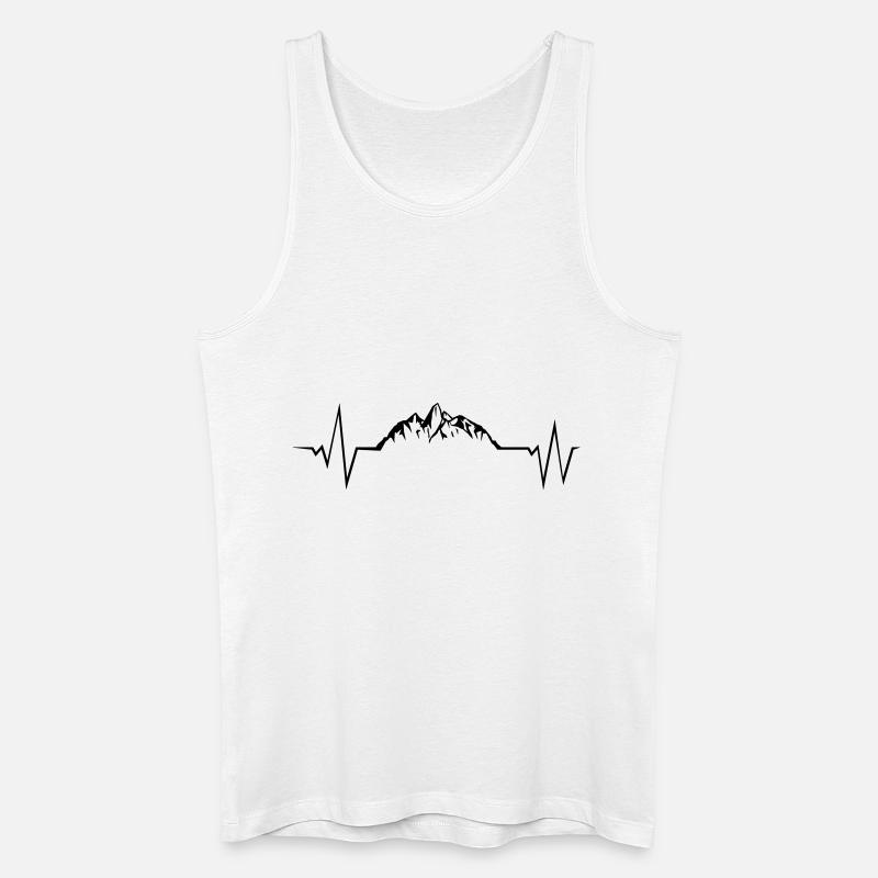 mountains puls - Männer Bio Tank Top - Weiß