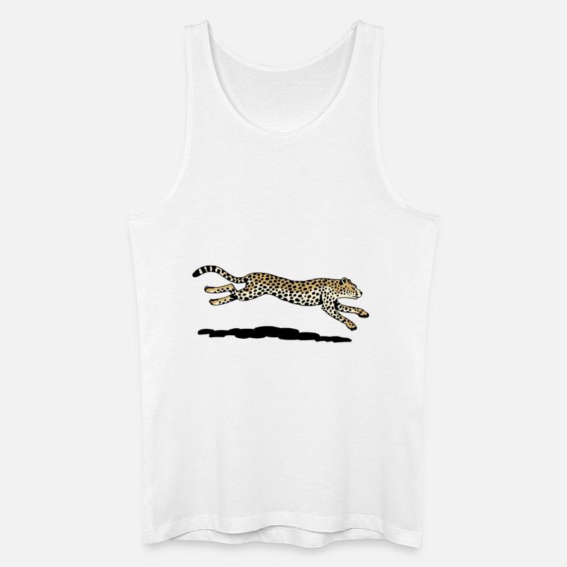 Gepard - Männer Bio Tank Top - Weiß