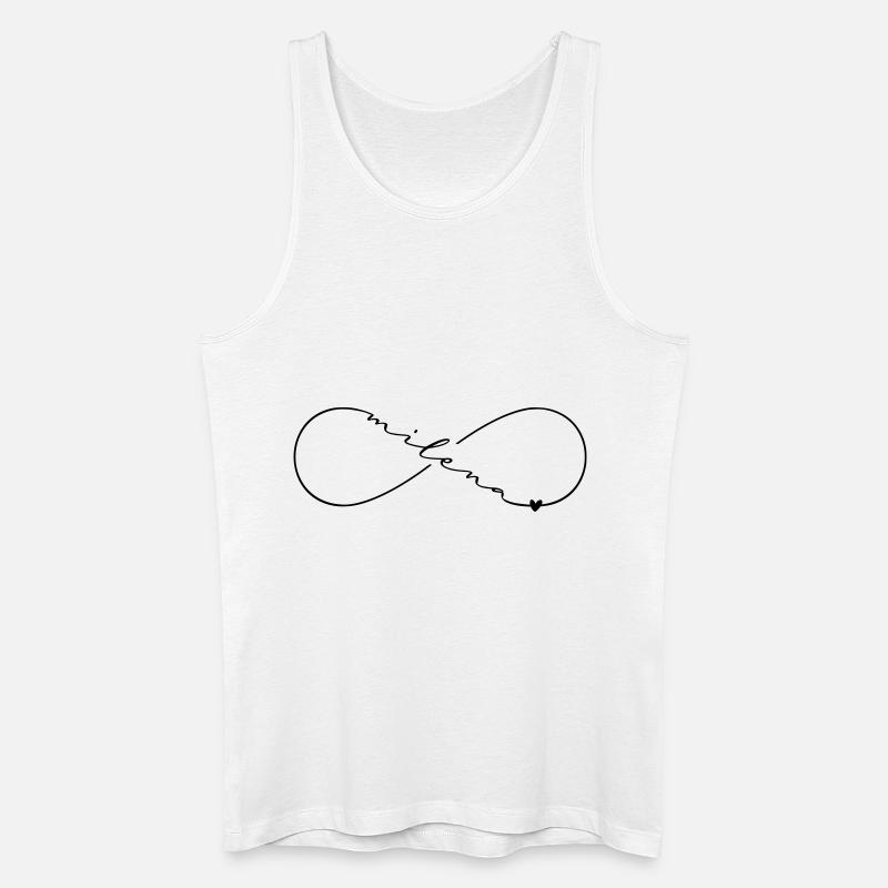 Milena Name Infinitysymbol - Männer Bio Tank Top - Weiß