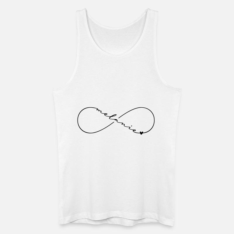 Melanie Name Infinitysymbol - Männer Bio Tank Top - Weiß