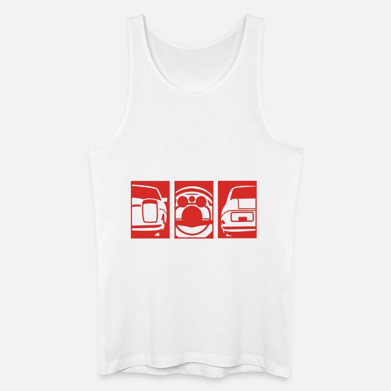 /8er 3er Pack - Männer Bio Tank Top - Weiß