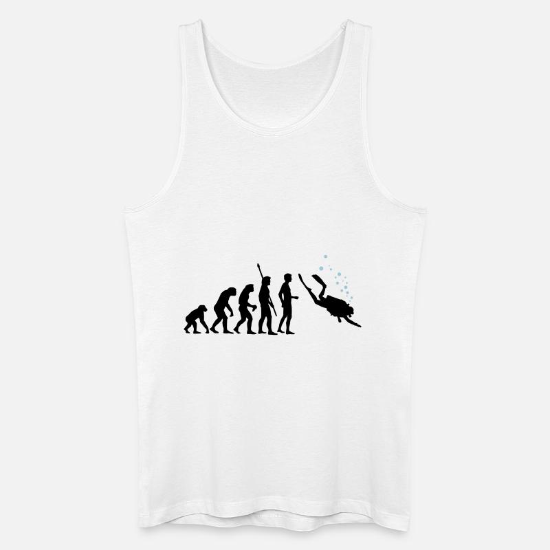 evolution_taucher_c_2c - Débardeur bio Homme - blanc