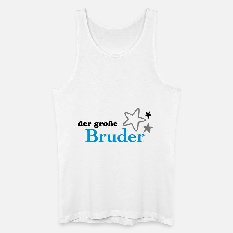 Der große Bruder - Männer Bio Tank Top - Weiß