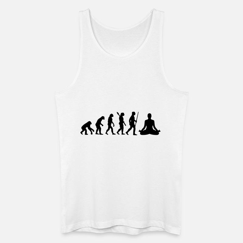 MEDITATION EVOLUTION! - Débardeur bio Homme - blanc