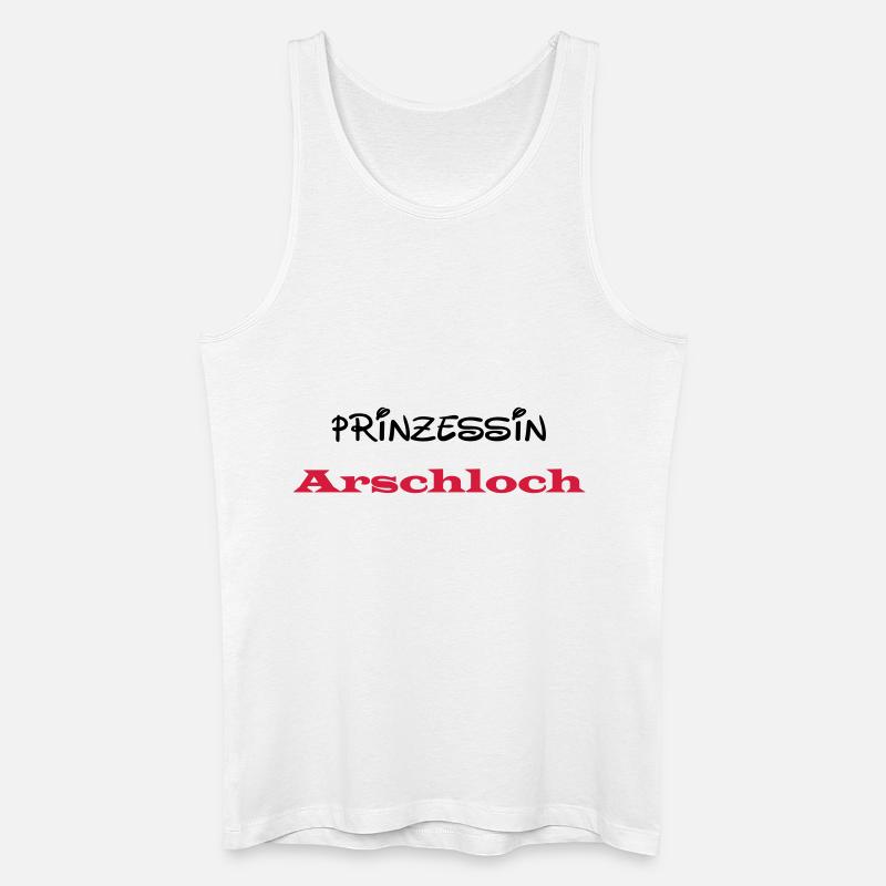 Prinzessin Arschloch - Männer Bio Tank Top - Weiß