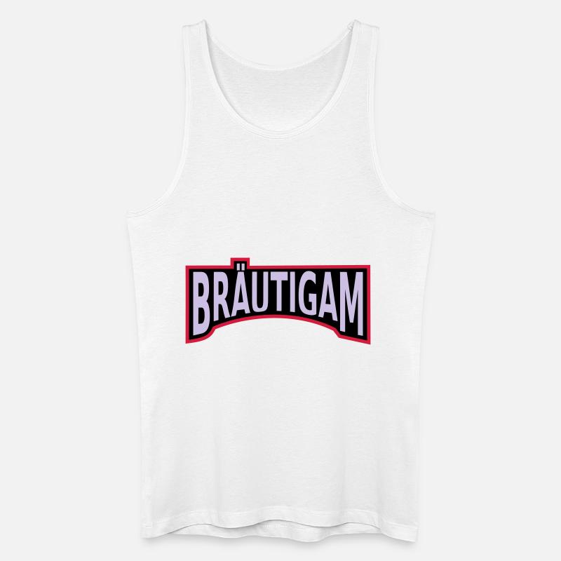 Junggesellenabschied Bräutigam - Männer Bio Tank Top - Weiß