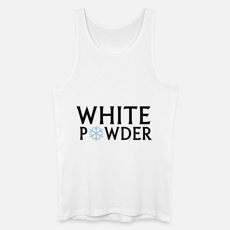 white powder - Männer Bio Tank Top - Weiß