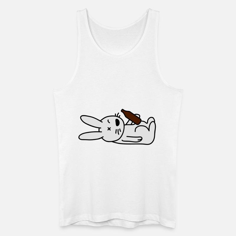 drunken_bunny - Männer Bio Tank Top - Weiß