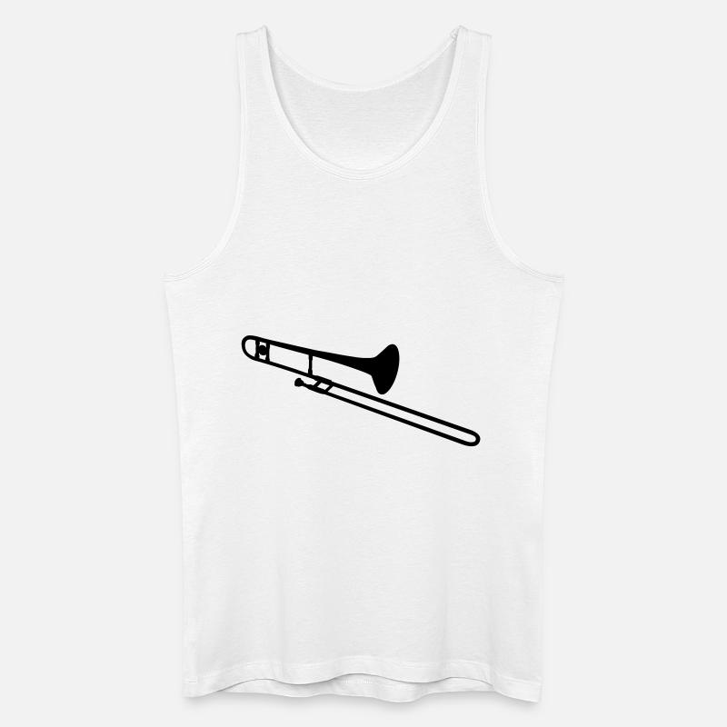 Posaune - Männer Bio Tank Top - Weiß