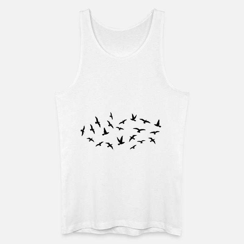 Vögel - Männer Bio Tank Top - Weiß