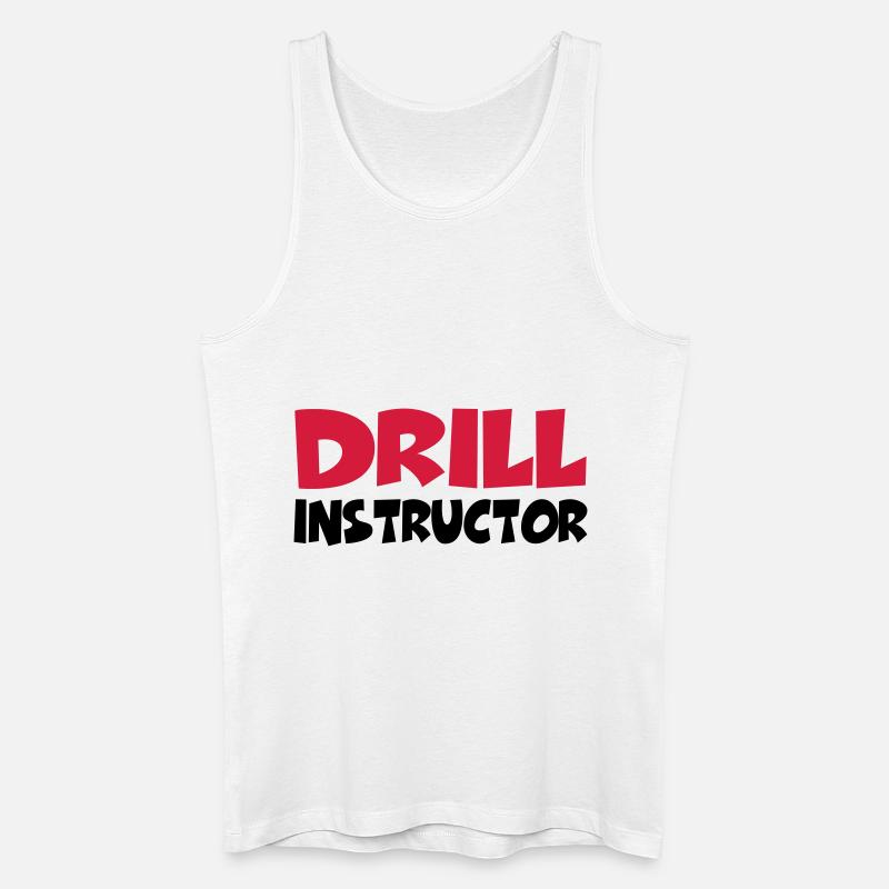 Drill Instructor - Männer Bio Tank Top - Weiß