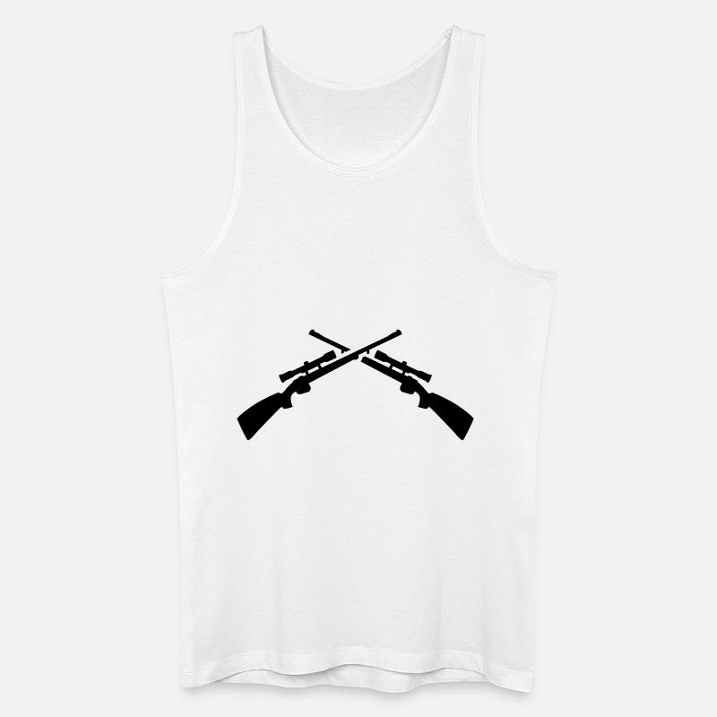 Gewehr - Männer Bio Tank Top - Weiß
