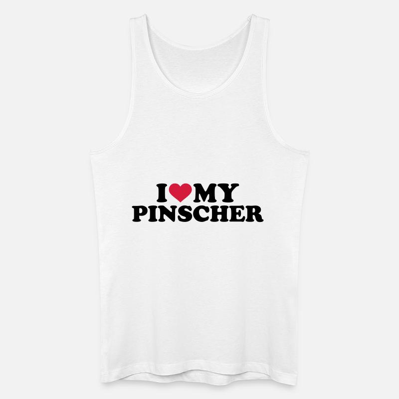 Pinscher - Männer Bio Tank Top - Weiß