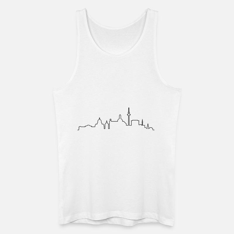 Skyline Mannheim - Männer Bio Tank Top - Weiß