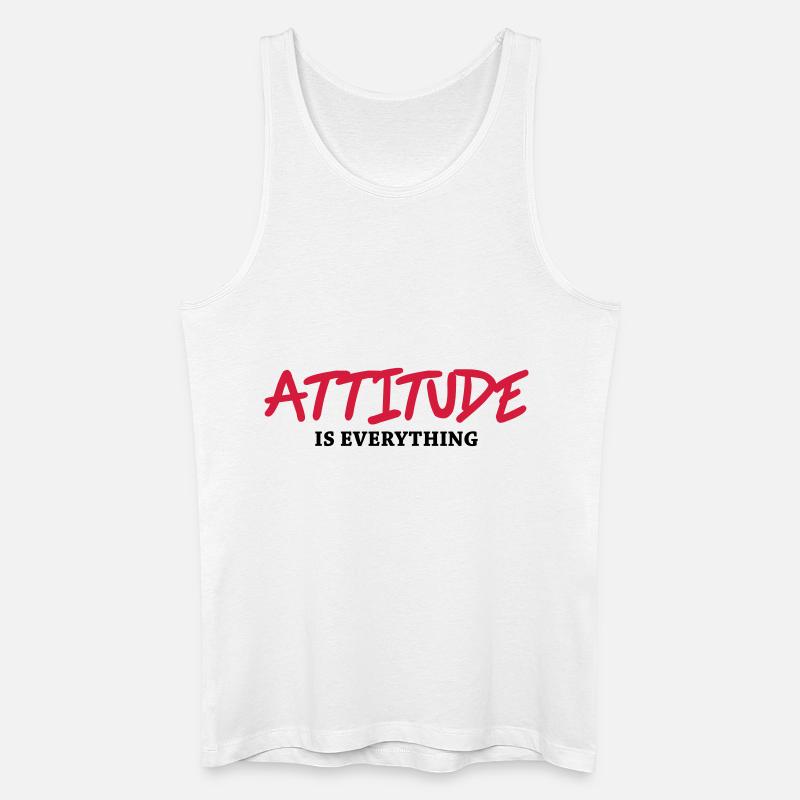 Attitude is everything - Männer Bio Tank Top - Weiß