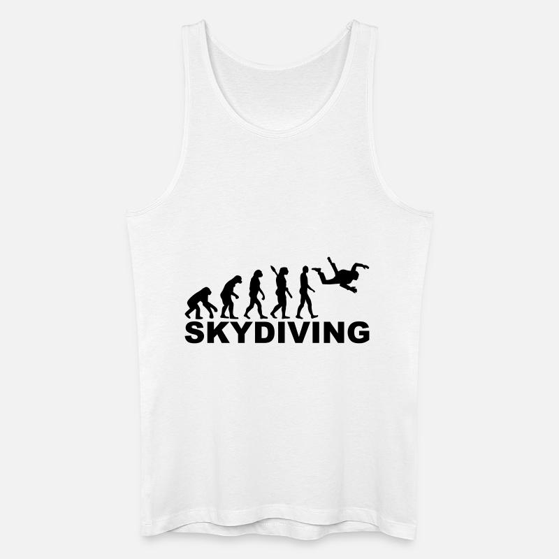 Evolution skydiving - Débardeur bio Homme - blanc