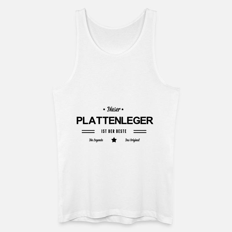 Bester Plattenleger - Männer Bio Tank Top - Weiß