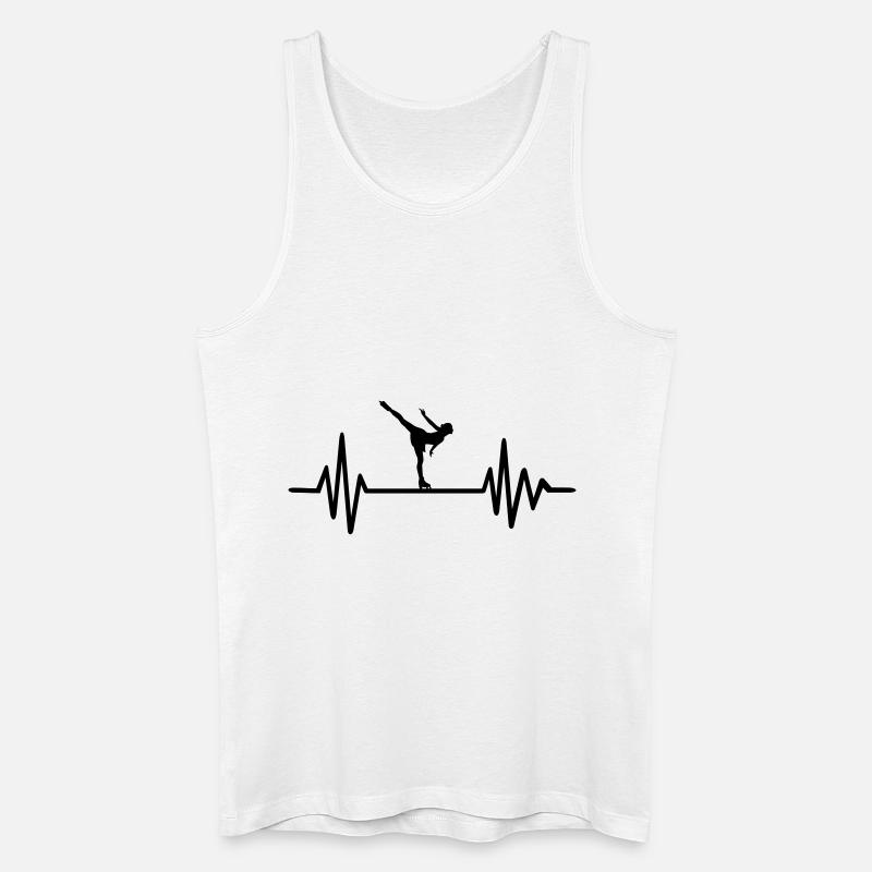 Eiskunstlauf - Männer Bio Tank Top - Weiß