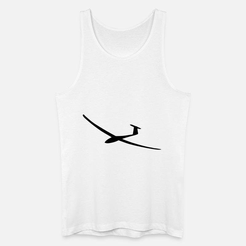 Segelflugzeug - Männer Bio Tank Top - Weiß