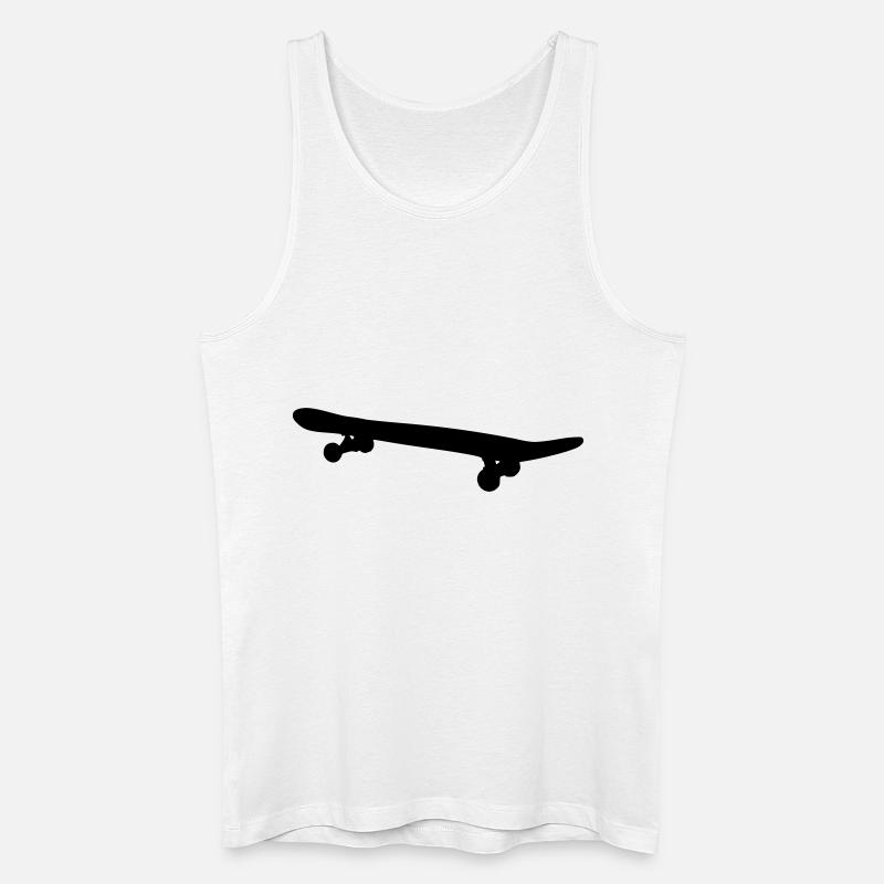 Skateboard - Männer Bio Tank Top - Weiß