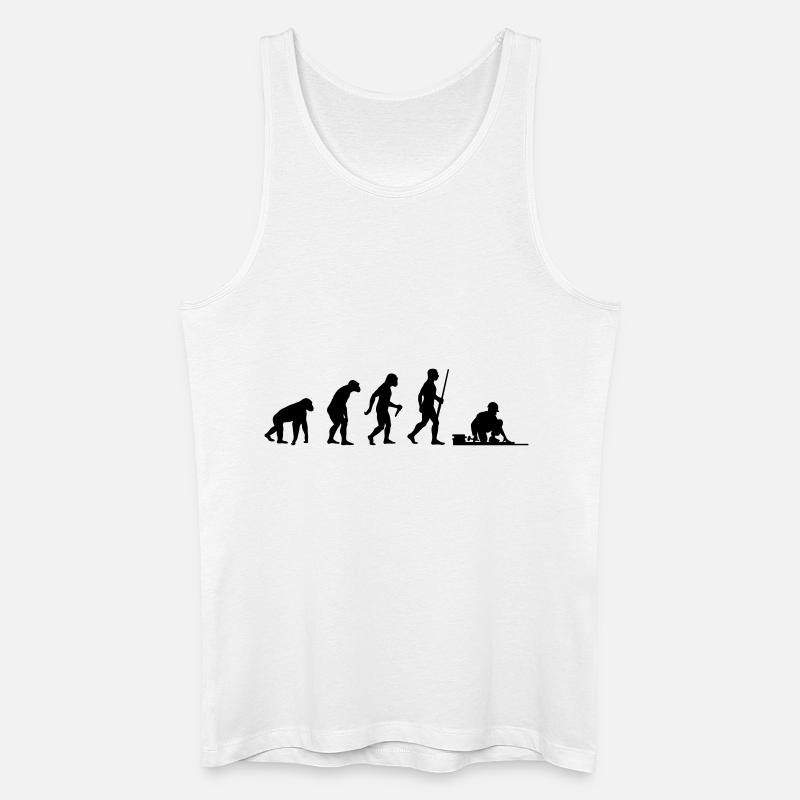 Bodenleger Evolution - Männer Bio Tank Top - Weiß