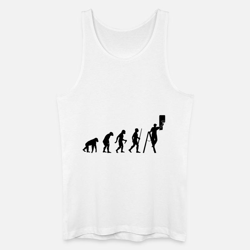Maler Evolution - Männer Bio Tank Top - Weiß