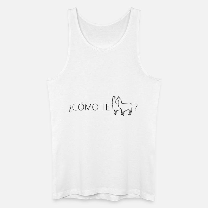 ¿COMO TE LLAMAS? - Männer Bio Tank Top - Weiß