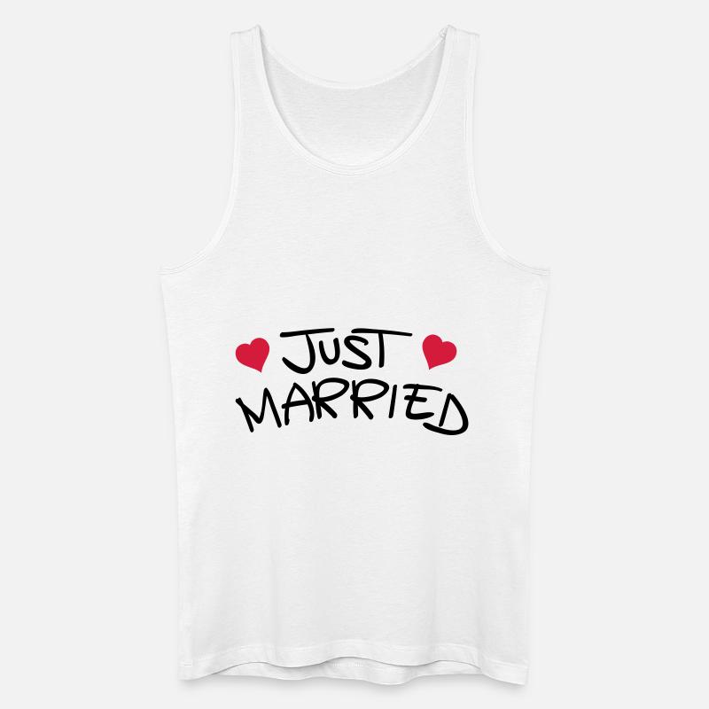 just_married_1__f2 - Männer Bio Tank Top - Weiß