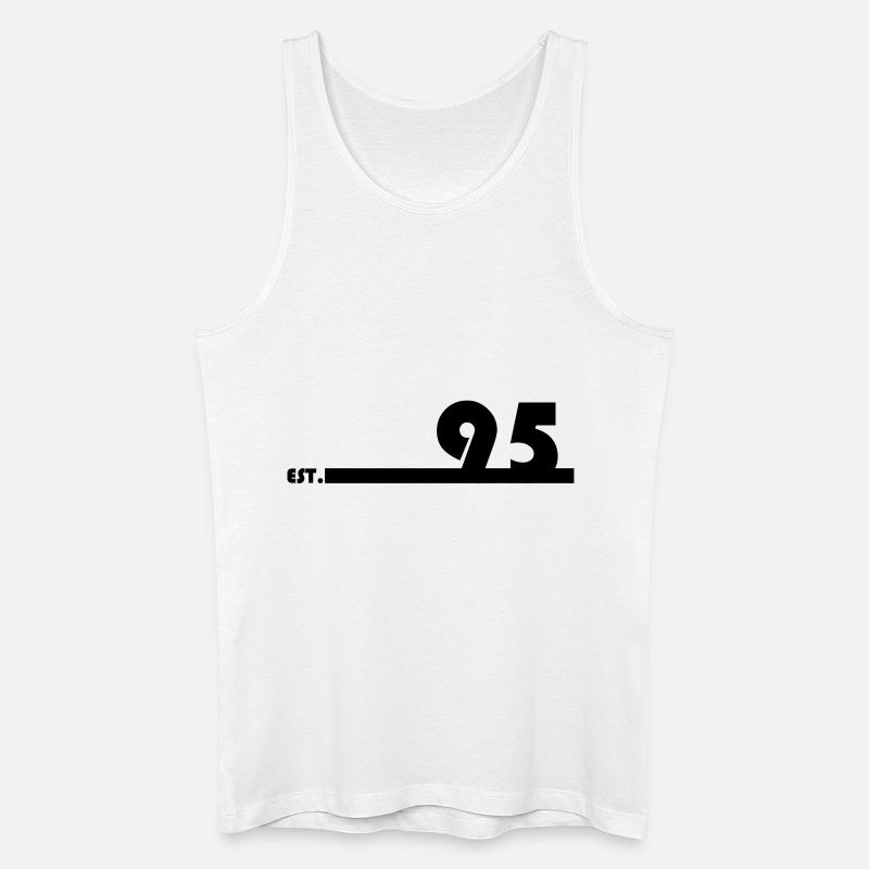 95_Black_Bauhaus93 - Männer Bio Tank Top - Weiß