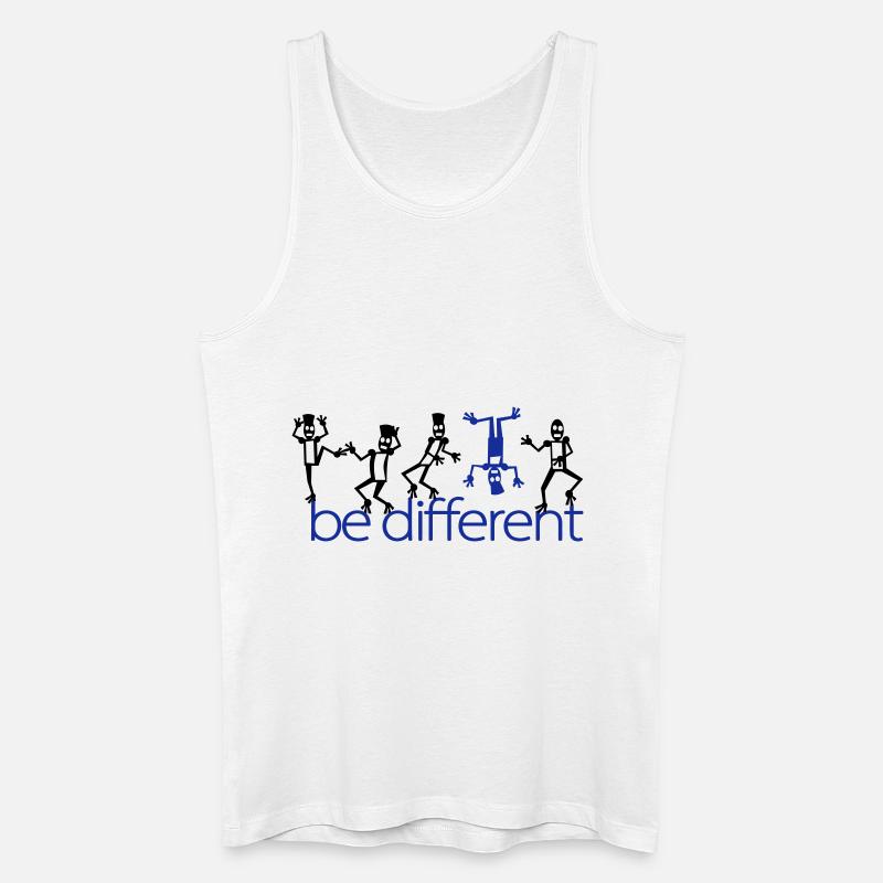 be different (2c) - Männer Bio Tank Top - Weiß