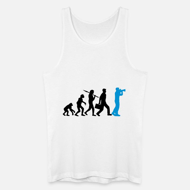 Photographe Caméra Evolution - Débardeur bio Homme - blanc