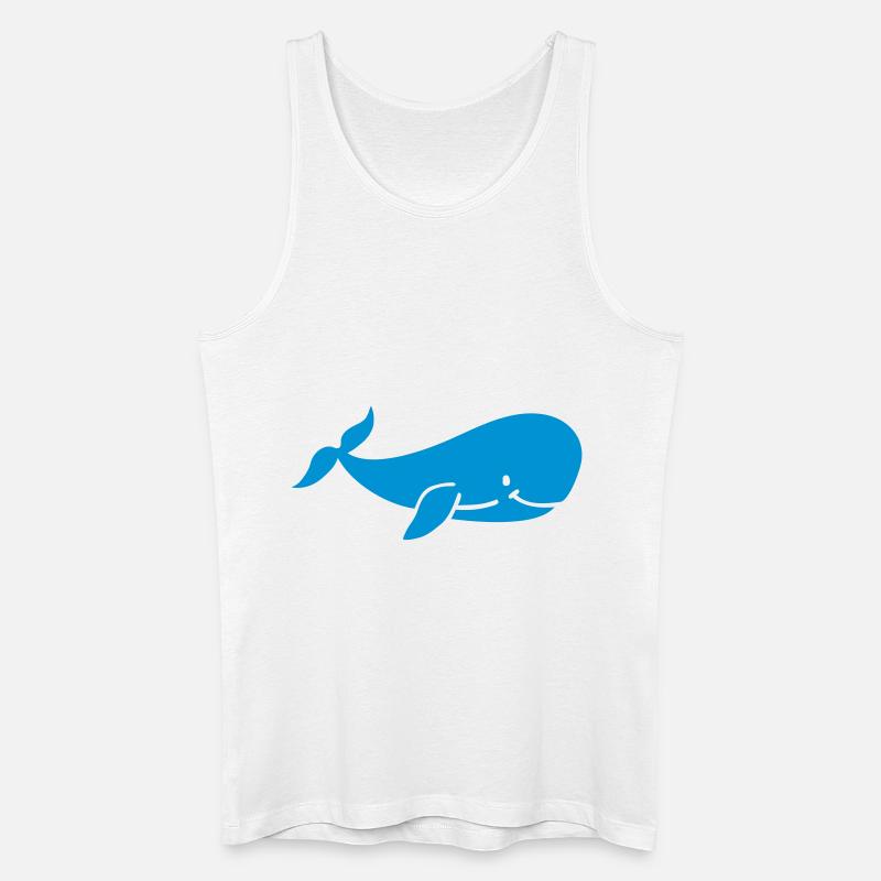 Wal - Männer Bio Tank Top - Weiß