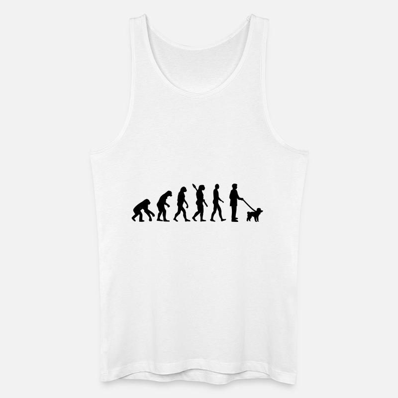 Pudel - Männer Bio Tank Top - Weiß