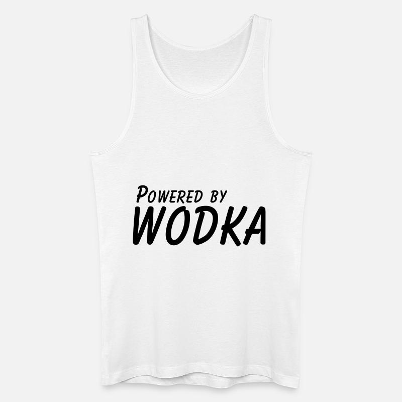 powered by wodka - Männer Bio Tank Top - Weiß
