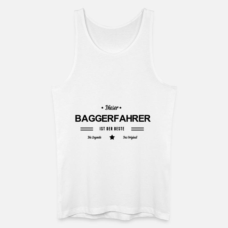 Bester Baggerfahrer - Männer Bio Tank Top - Weiß