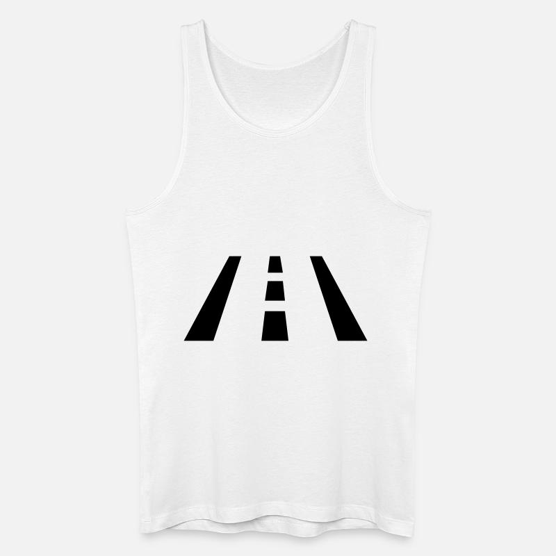 Straße - Männer Bio Tank Top - Weiß
