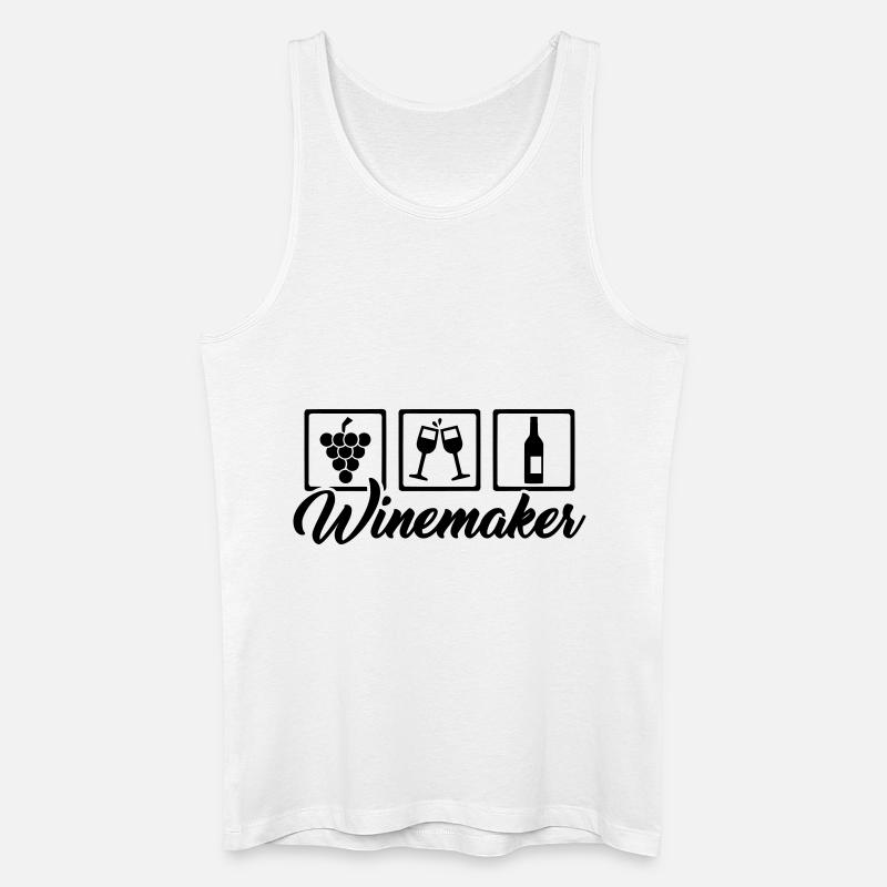Winzer - Männer Bio Tank Top - Weiß