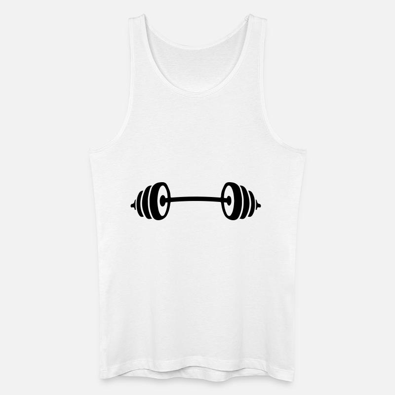 dumbbell weights design - Männer Bio Tank Top - Weiß