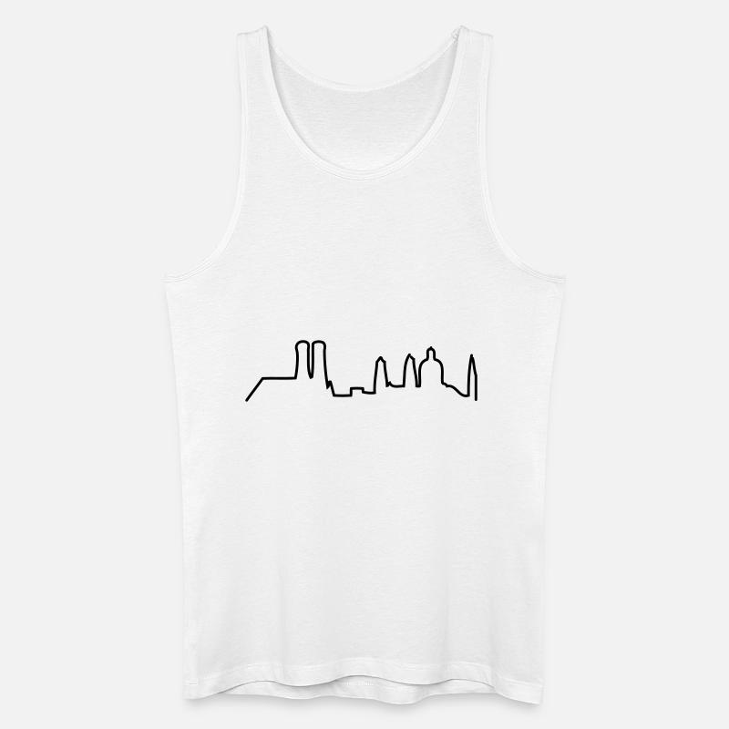 München - Munich - skyline - Männer Bio Tank Top - Weiß
